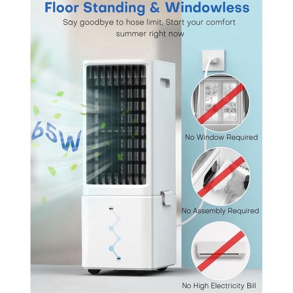 COOLECH 3-IN-1 Portable Evaporative Air Cooler with Remote Control - Picture 4 of 11